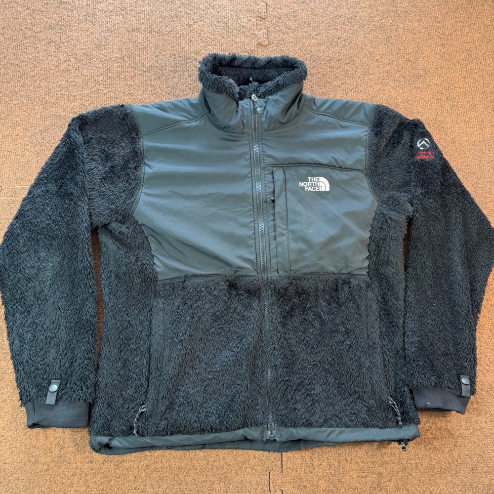 A+ The North Face Summit Series Womens Fleece Jacket Black Full Zip Hybrid M
